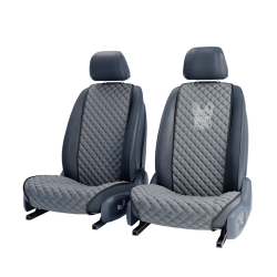 Комплект передних серых накидок с вышивкой 