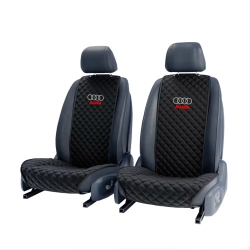 Комплект передних черных накидок с вышивкой 